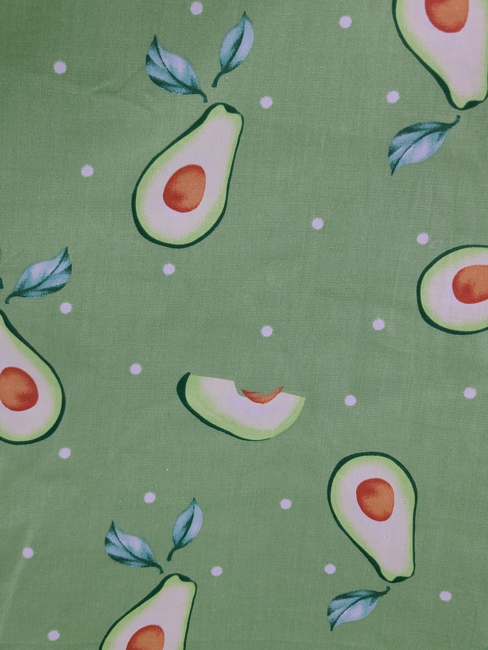 Unique Vintage's Magnolia Place Avocado Print Cotton Midi Dress Size XS - Picture 12 of 12